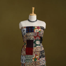 Hand-stitched mosaic cotton unstitched kurta material