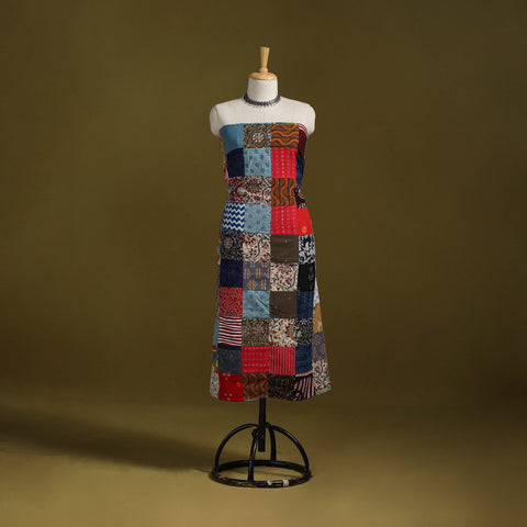 Hand-stitched mosaic cotton unstitched kurta material