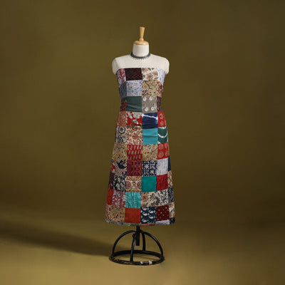 Hand-stitched mosaic cotton unstitched kurta material