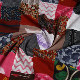 Hand-stitched mosaic cotton unstitched kurta material (3m)