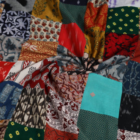 Hand-stitched mosaic cotton unstitched kurta material (3m)