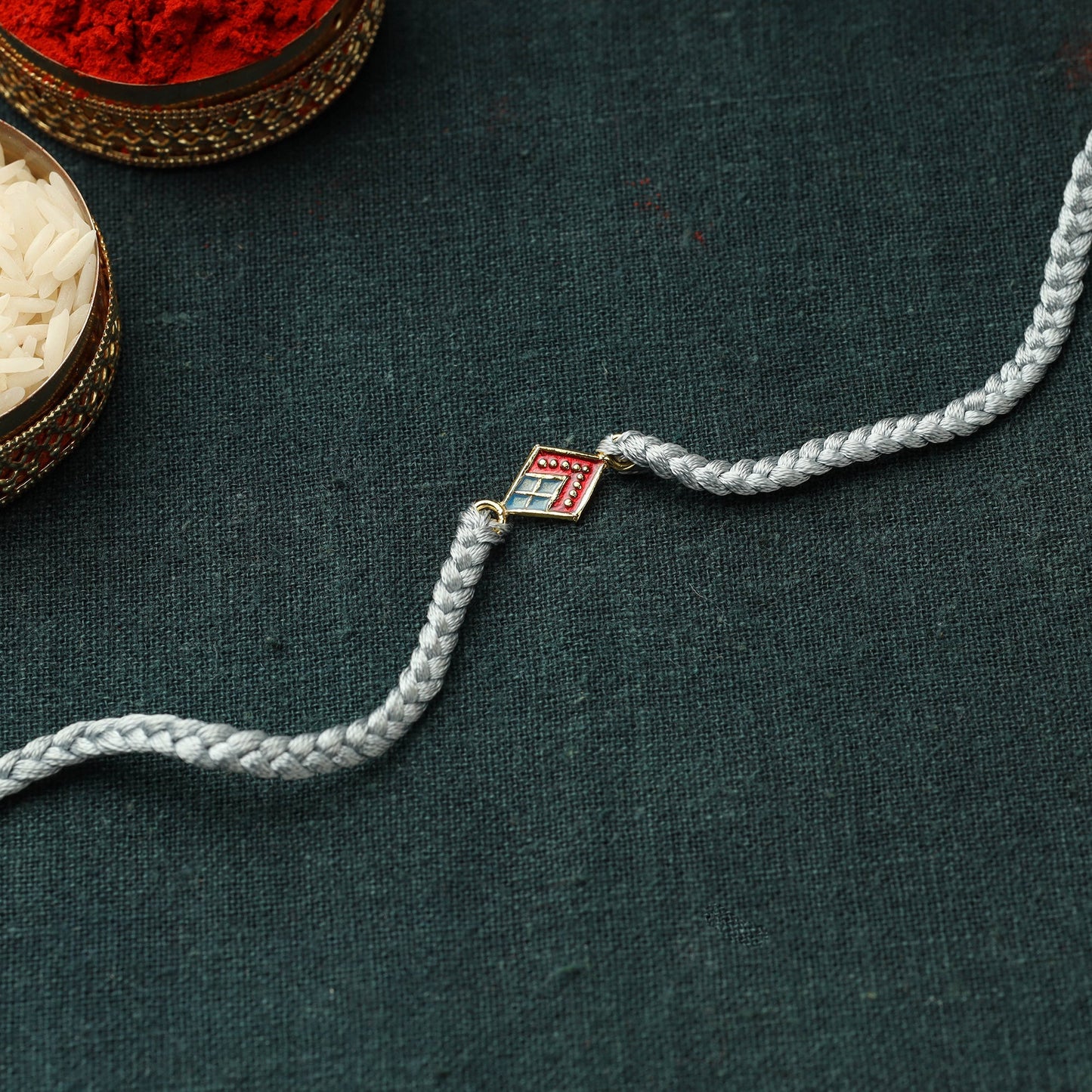  Handamade Meenakari Threadwork Rakhi 