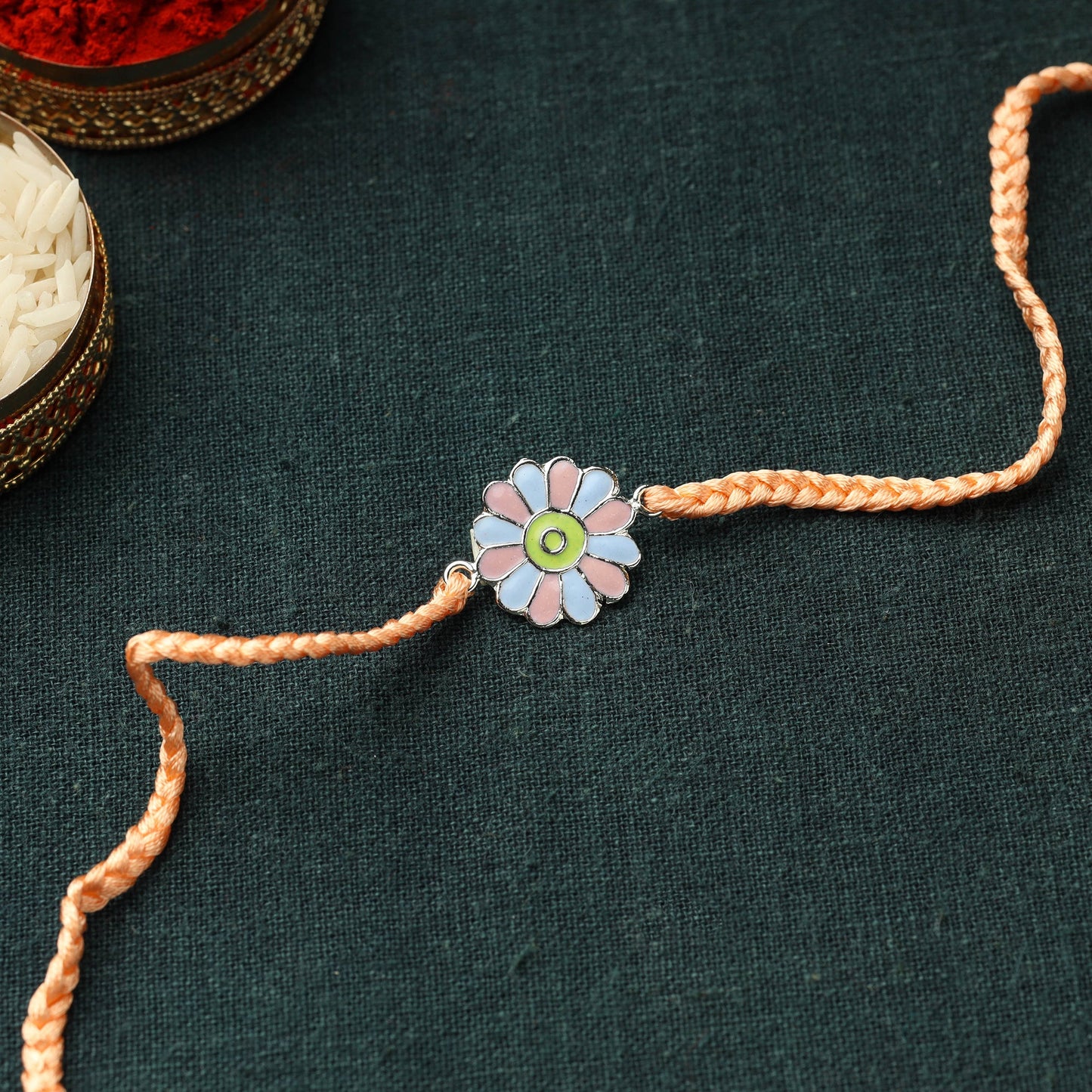  Handamade Meenakari Threadwork Rakhi 