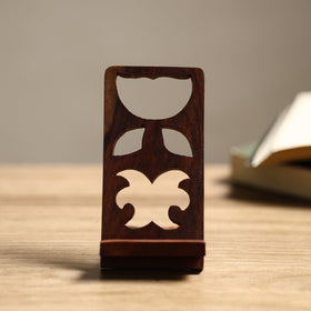  Handcarved Sheesham Wood Mobile Stand 05 