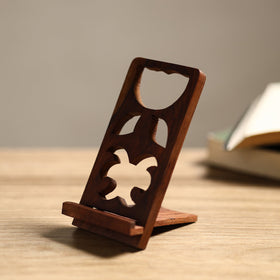  Handcarved Sheesham Wood Mobile Stand 05 