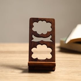  Handcarved Sheesham Wood Mobile Stand 12 