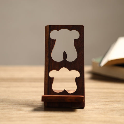  Handcarved Sheesham Wood Mobile Stand 15 