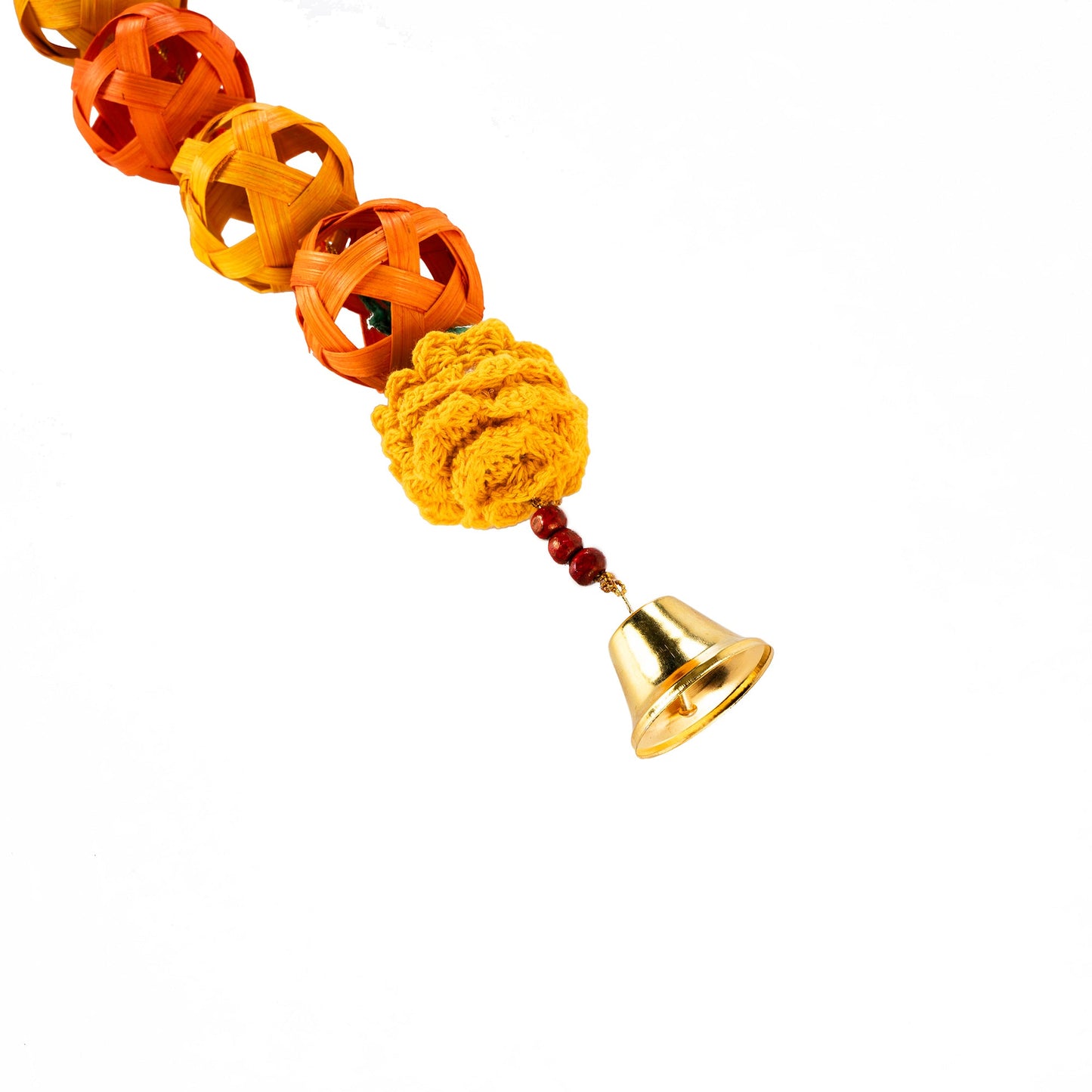 Handcrafted bagh bamboo door hanging for decor (set of 2)