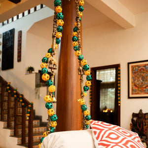 Handcrafted bagh bamboo door hanging for decor (set of 2)