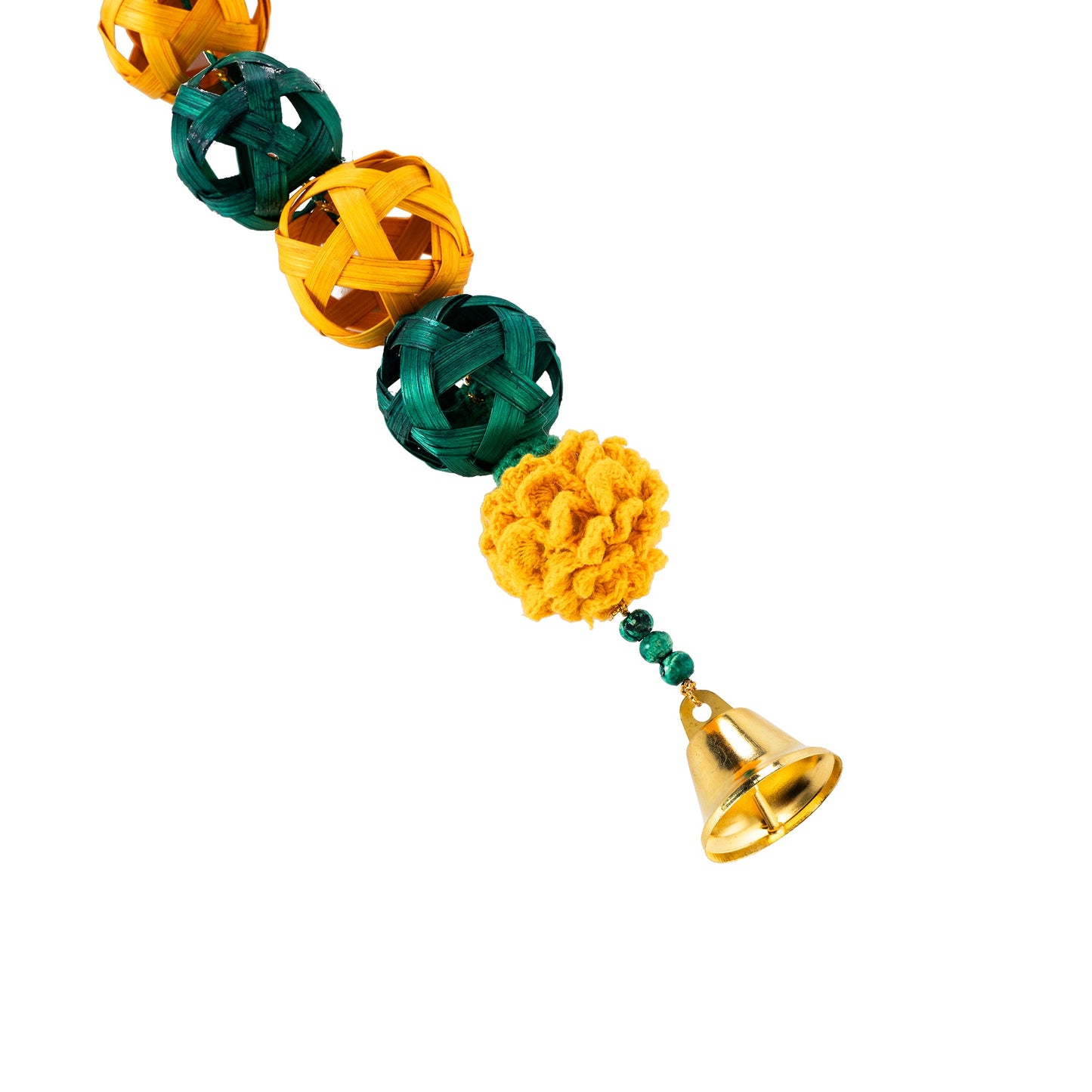 Handcrafted bagh bamboo door hanging for decor (set of 2)