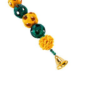 Handcrafted bagh bamboo door hanging for decor (set of 2)