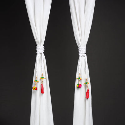 Handcrafted bead work curtain tie backs (set of 2) 02
