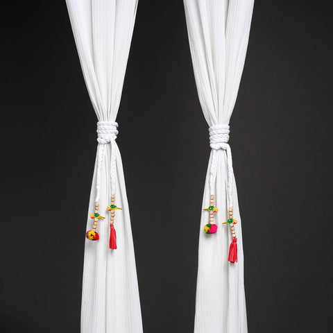 Handcrafted bead work curtain tie backs (set of 2) 02