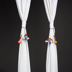 Handcrafted bead work curtain tie backs (set of 2) 04