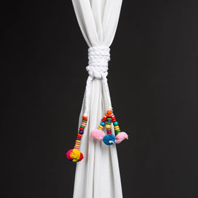 Handcrafted bead work curtain tie backs (set of 2) 04