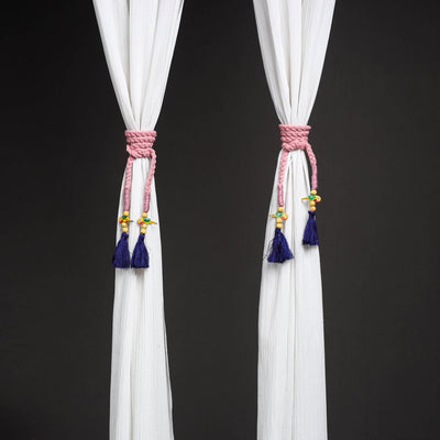 Handcrafted bead work curtain tie backs (set of 2) 05
