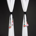  Handcrafted Bead Work Curtain Tie Backs (Set of 2)