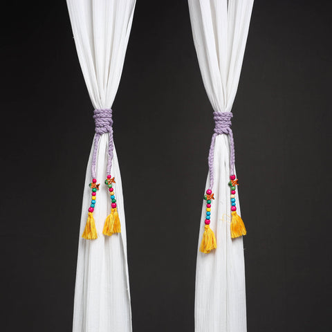 Handcrafted bead work curtain tie backs (set of 2) 14