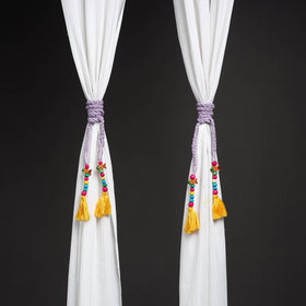 Handcrafted bead work curtain tie backs (set of 2) 14