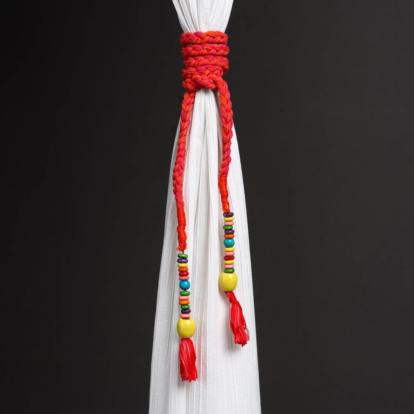  Handcrafted Bead Work Curtain Tie Backs (Set of 2)