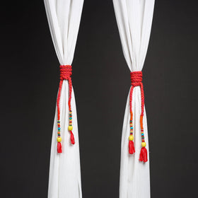  Handcrafted Bead Work Curtain Tie Backs (Set of 2)