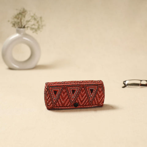 Handcrafted bengal kantha work spectacle case 03
