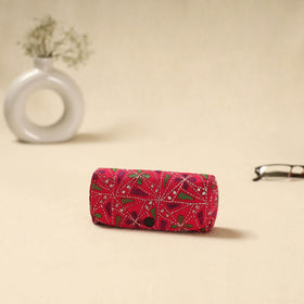 Handcrafted bengal kantha work spectacle case 07