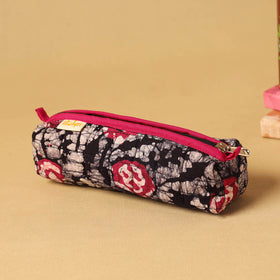 Handcrafted cotton quilted pencil pouch 11