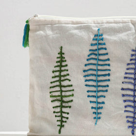 Handcrafted Cotton Recycled Leaf Design Tablet Pouch 