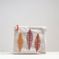  Handcrafted Cotton Recycled Leaf Design Tablet Pouch 