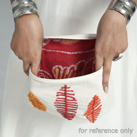  Handcrafted Cotton Recycled Leaf Design Tablet Pouch 