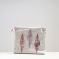  Handcrafted Cotton Recycled Leaf Design Tablet Pouch 