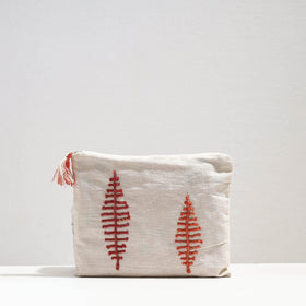  Handcrafted Cotton Recycled Leaf Design Tablet Pouch 