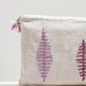  Handcrafted Cotton Recycled Leaf Design Tablet Pouch 