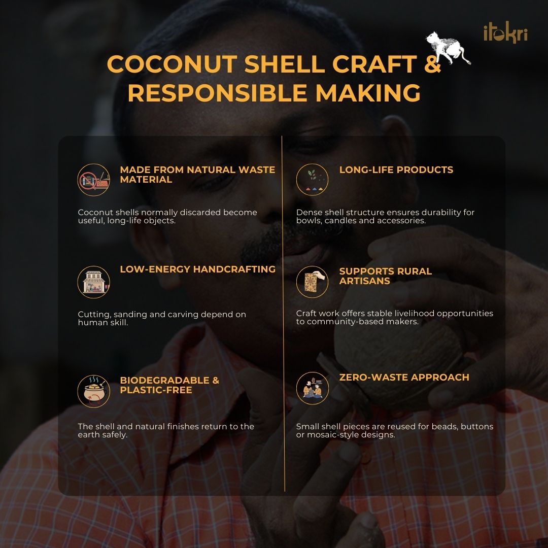 Handcrafted eco-friendly coconut shell lotus soy scented