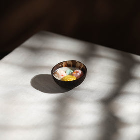 Handcrafted eco-friendly coconut shell lotus soy scented