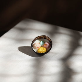 Handcrafted eco-friendly coconut shell lotus soy scented