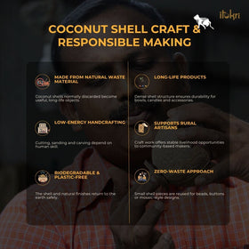Handcrafted eco-friendly coconut shell tulasi soy scented