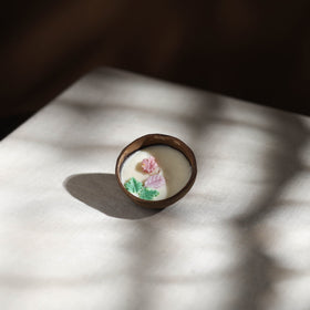 Handcrafted eco-friendly coconut shell tulasi soy scented