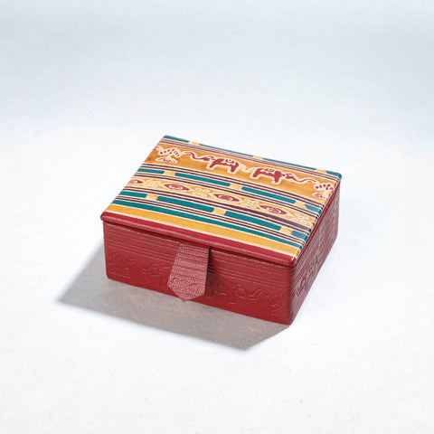  Handcrafted Embossed Leather Card Holder 