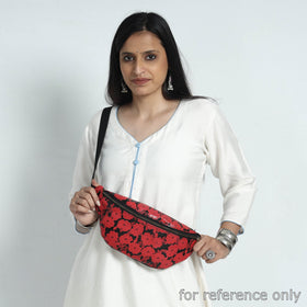  Handcrafted Embossed Leather Fanny Pack / Waist Bag 