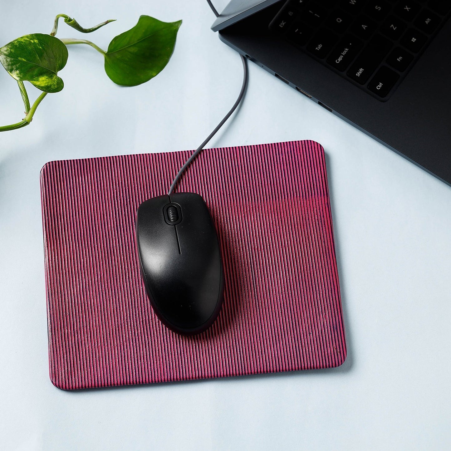  Handcrafted Embossed Leather Mouse Pad 