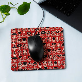  Handcrafted Embossed Leather Mouse Pad 