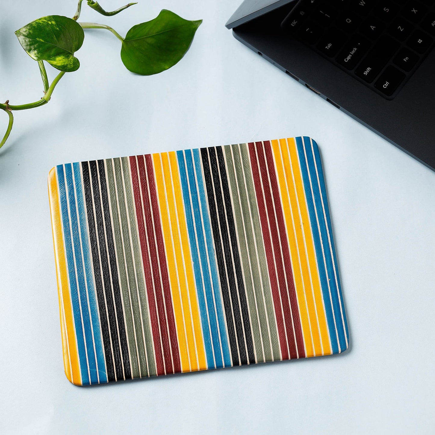  Handcrafted Embossed Leather Mouse Pad 