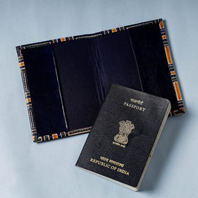  Handcrafted Embossed Leather Passport Cover 