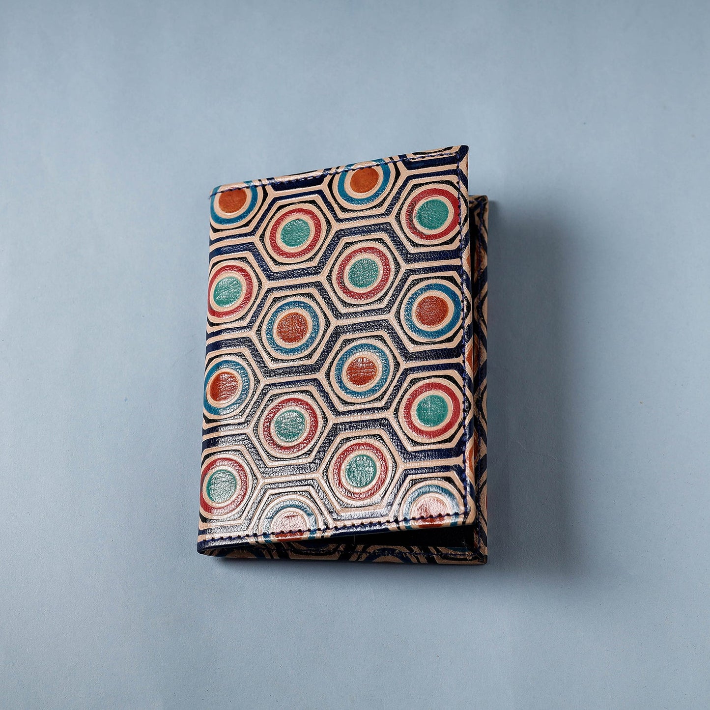  Handcrafted Embossed Leather Passport Cover 