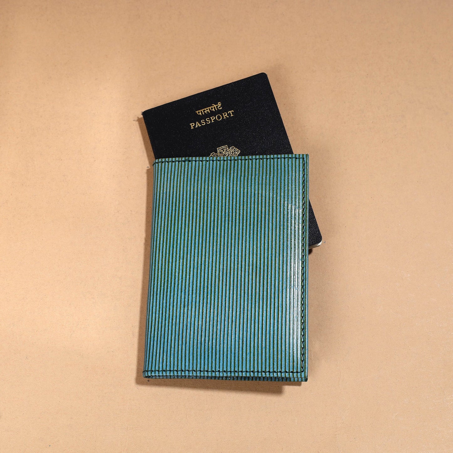  Handcrafted Embossed Leather Passport Cover 