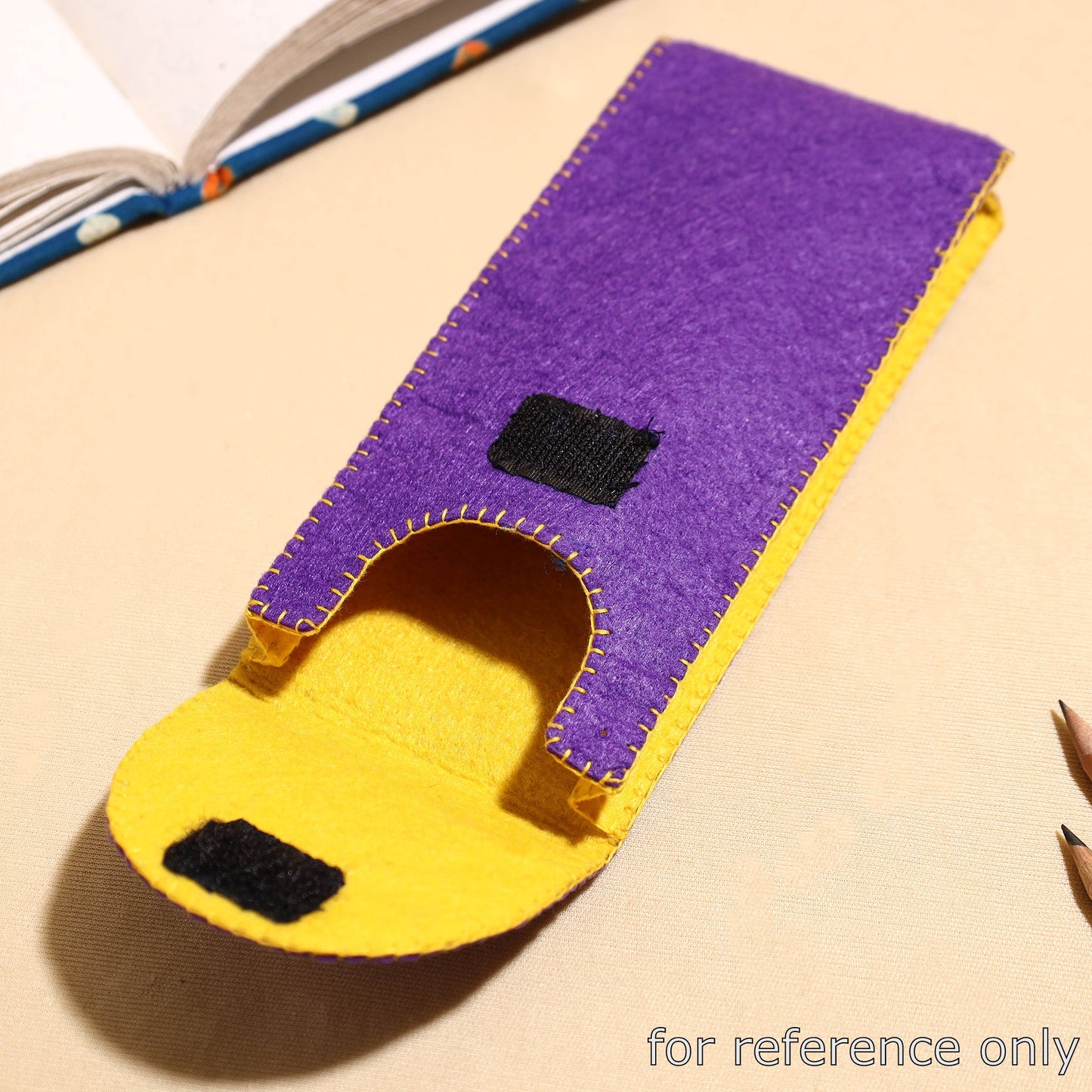  Handcrafted Embroidered Felt Pencil Pouch 
