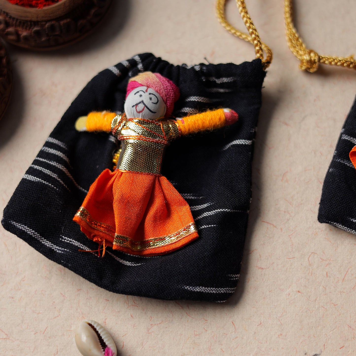 Buy Handcrafted Embroidery Bead Work Fabart Rakhi & Lumba Set 12 Online at iTokri.com