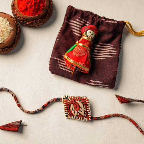  Handcrafted Embroidery Fabart Rakhi 02 